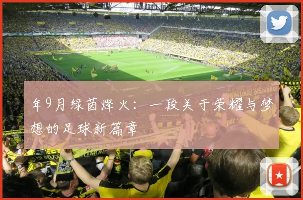 年9月绿茵烽火:一段关于荣耀与梦想的足球新篇章